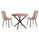 Стол обеденный SIGNAL AGIS орех/черный 90